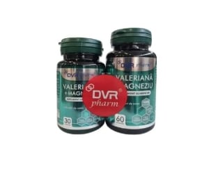 Pachet Valeriana + Magneziu, 60 + 30 capsule, DVR Pharm