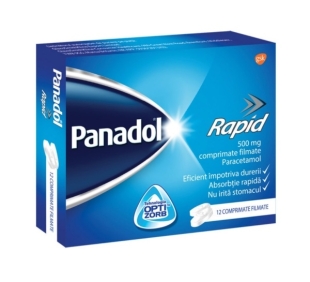 Panadol Rapid, 500 mg, 12 comprimate filmate, GSK (Haleon)
