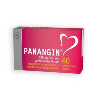 Panangin, 158 mg/140 mg, 60 comprimate filmate, Gedeon Richter