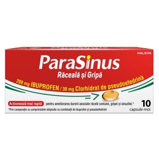 Parasinus Raceala si Gripa 200 mg/30 mg, 10 capsule moi, GSK (Haleon)