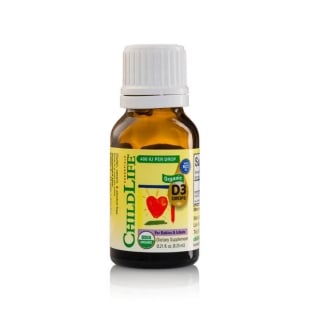 Vitamina D3 picaturi organice 400 UI Childlife Essentials, 6.25 ml, Secom