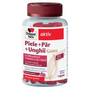 Piele + Par + Unghii Aktiv, 60 jeleuri gumate, Doppelherz