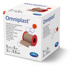Plasture pe suport textil Omniplast, 5 cm x 5 m, 1 bucata, Hartmann