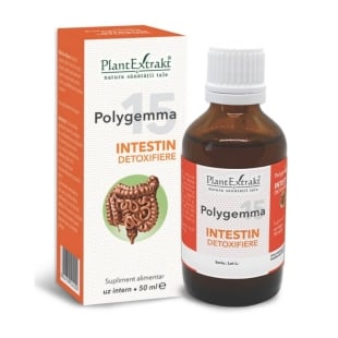 Polygemma 15, Intestin detoxifiere, 50 ml, PlantExtrakt