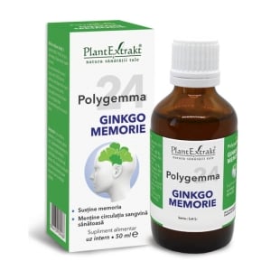 Polygemma 24, Ginkgo Memorie, 50 ml, PlantExtrakt