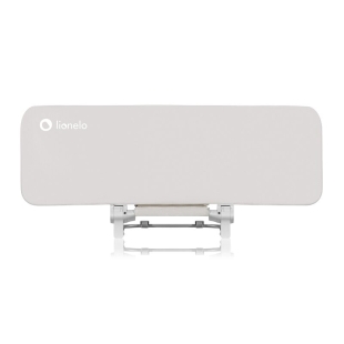 Protectie laterala pat, Lionelo, Lora, Pliabila, Sistem de blocare StandSafe, Geanta de transport inclusa, 105 x 45 cm, Bej