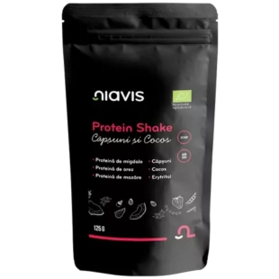 Protein Shake cu capsuni si cocos, 125 g, Niavis