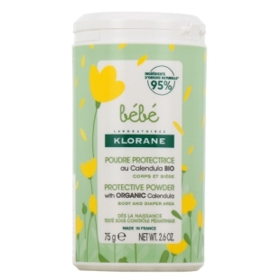 Pudra protectoare pentru bebelusi, 75 g, Klorane Bebe