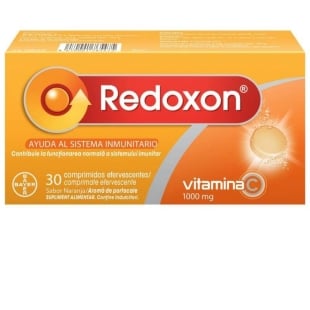 Redoxon vitamina C 1000 mg cu aroma de portocale, 30 comprimate efervescente, Bayer