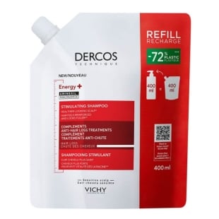 Rezerva eco sampon impotriva caderii parului Dercos Aminexil Energy+, 400 ml, Vichy