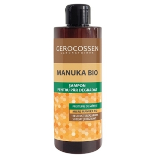 Sampon pentru par degradat cu miere Manuka Bio, 400 ml, Gerocossen