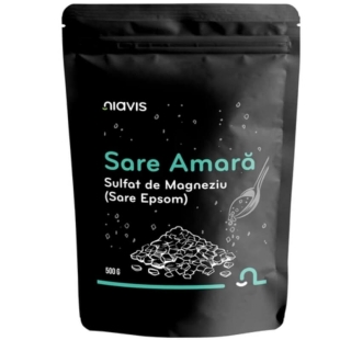 Sare amara Sulfat de magneziu (sare Epsom), 500 g, Niavis