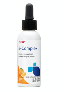 GNC - B-Complex de Vitamine B Lichid cu Aroma Naturala de Portocale 60ml