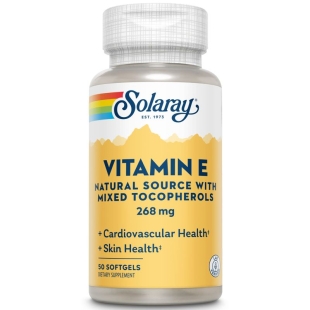 Vitamina E Solaray, 400UI, 50 capsule, Secom