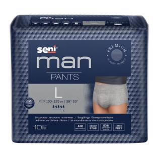 Chiloti pentru incontinenta urinara barbati Man Pants, L, 10 bucati, Seni