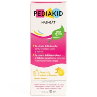 Sirop de miere si lamaie pentru raceala Nez-Gorge, 125 ml, Pediakid