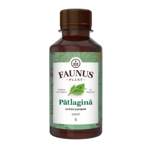 Sirop de patlagina cu miere, 200 ml, Faunus Plant