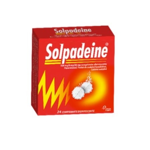 Solpadeine 500 mg/8 mg/30 mg, 24 comprimate efervescente, Perrigo