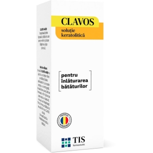 Solutie keratolitica Clavos pentru indepartarea bataturilor, 10 ml, Tis Farmaceutic