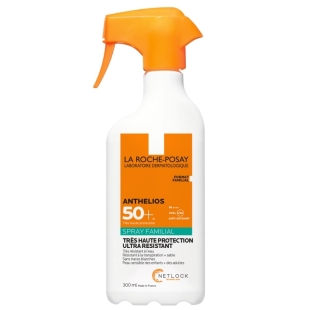 Spray pentru corp fara parfum SPF 50+ Anthelios Family, 300 ml, La Roche-Posay