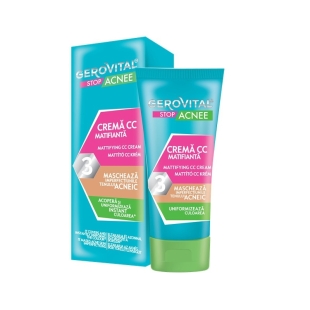 Crema CC matifianta Stop Acnee, 30 ml, Gerovital