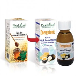 Plantextrakt - Energotonic suc de ridiche neagra cu miere 125ml