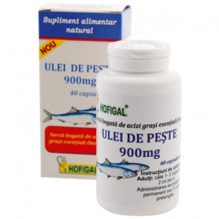 Ulei de peste, 900 mg, 40 capsule moi, Hofigal
