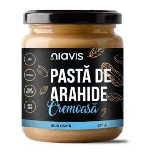 Pasta bio de arahide cremoasa, 250 g, Niavis