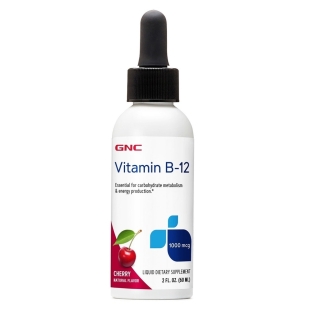 Vitamina B-12 lichida cu aroma de cirese, 1000 mcg, 60 ml, GNC