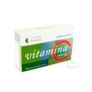 Vitamina C 1000 mg, 30 comprimate, Remedia