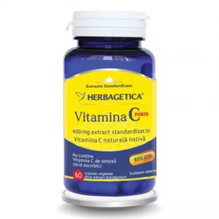 Vitamina C Forte 400 mg, 60 capsule, Herbagetica
