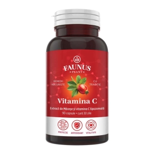Vitamina C lipozomala cu extract de macese, 90 capsule, Faunus Plant