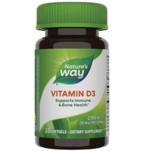 Vitamina D3 Nature's Way, 2000 UI, 30 capsule, Secom