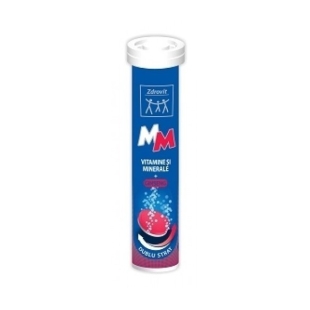 Vitamine si minerale + Ginseng, 24 comprimate efervescente, Zdrovit
