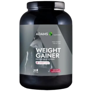 Weight Gainer pulbere instant cu aroma de zmeura, 1500 g, Adams Supplements