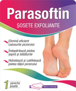 Sosete exfoliante Parasoftin, 1 pereche, Zdrovit