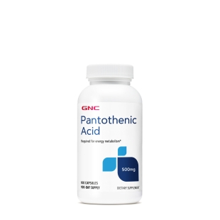 Acid pantotenic 500 mg, 100 capsule, GNC