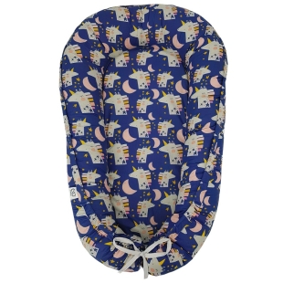 Baby nest din bumbac, Appekids, Navy