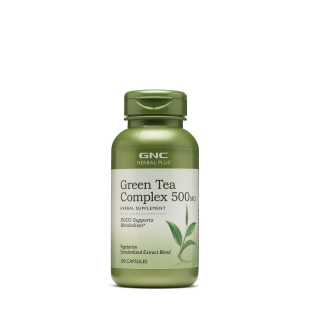 Complex de ceai verde 500 mg Herbal Plus, 100 capsule, GNC