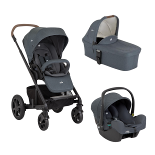 Carucior pentru copii multifunctional 3 in 1 Chrome Dlx Moonlight (Carucior Chrome DLX + Landou Moonlight + Scoica i-Snug Moonlight), Joie