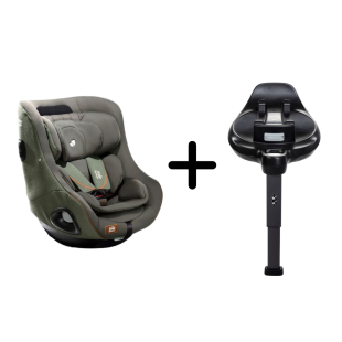 Set scaun auto rotativ i-Size Joie i-Harbour Signature Pine, 40-105 cm + Baza i-Size i-Base Encore, testat ADAC si certificat R129, Joie