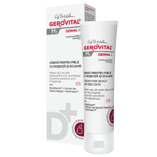 Gerovital - H3 Derma+ crema piele cu roseata si scuame 50ml
