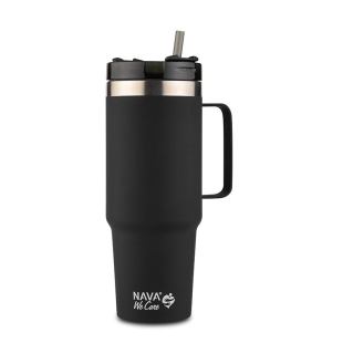 Cana termoizolanta calatorii Nava 900 ml negru