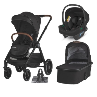 Sistem modular 3in1 Coccolle Aspen Jet Black + Scoica auto iSize Coccolle Knox Black