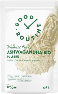 Ashwagandha Bio pulbere Good Routine Wellness Foods, 125 g, Secom