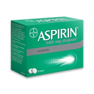 Aspirin, 500 mg, 20 drajeuri, Bayer