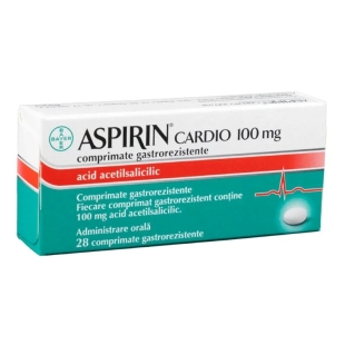 Aspirin Cardio, 100 mg, 28 comprimate gastrorezistente, Bayer
