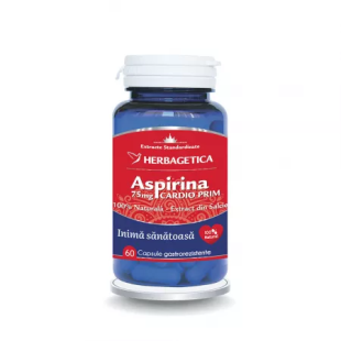 Aspirina Cardio Prim 75 mg, 60 capsule, Herbagetica