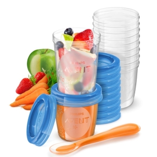 Recipiente pentru stocare hrana diferite marimi SCF721/20, 20 bucati, Philips