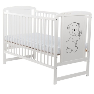 BabyNeeds - Patut din lemn Timmi 120x60 cm Alb